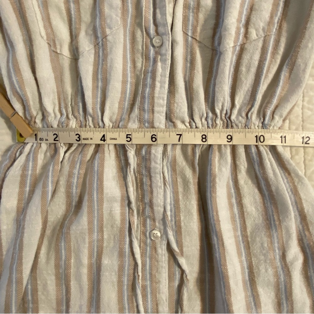 Japana Cotton Button Down Striped Dress - Picture 8 of 8